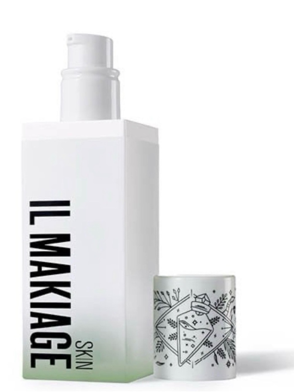 IL MAKIAGE Primer Bottle in White with Light Green Tint